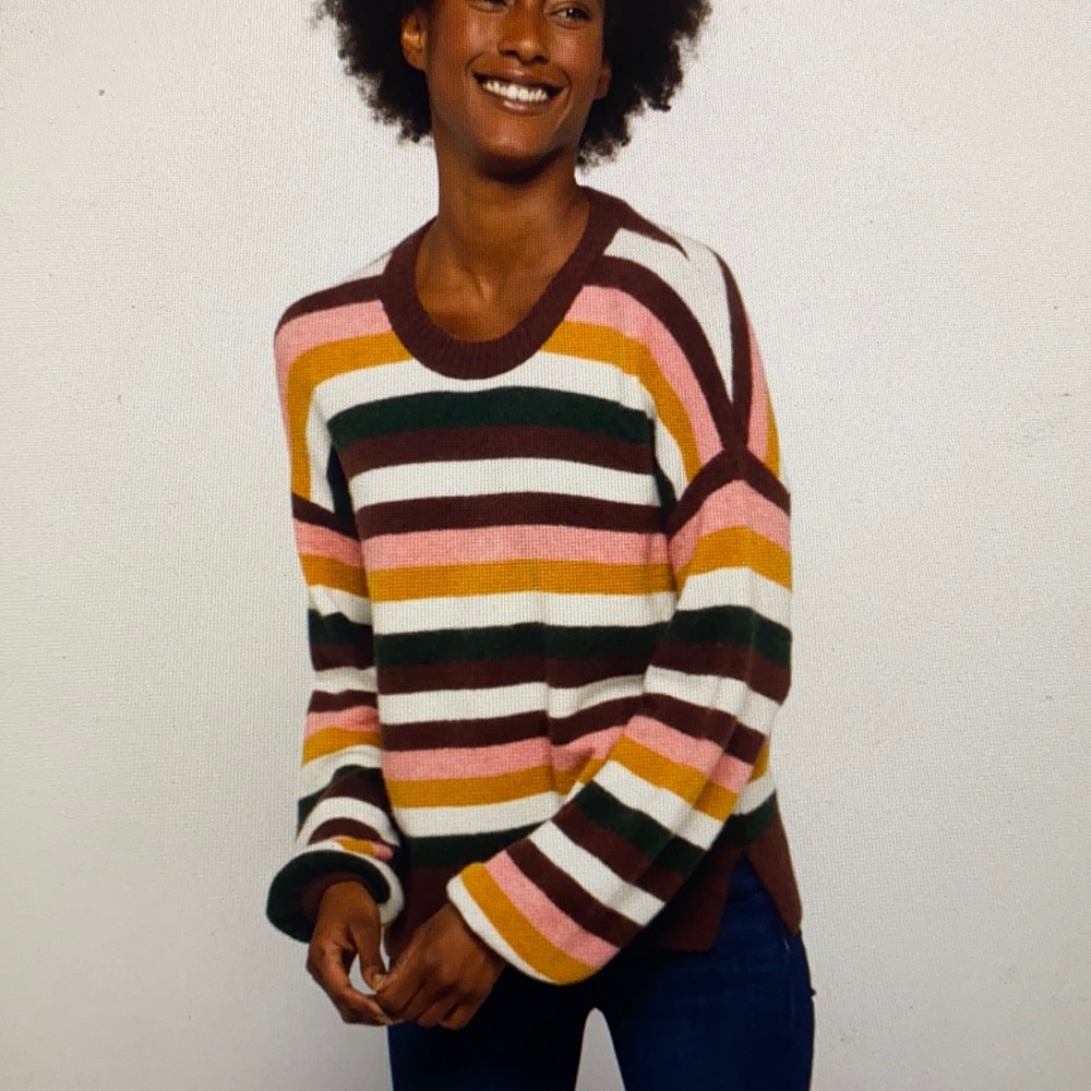 Madewell Calyse Balloon Sleeve Crewneck Pullover Sweater XS